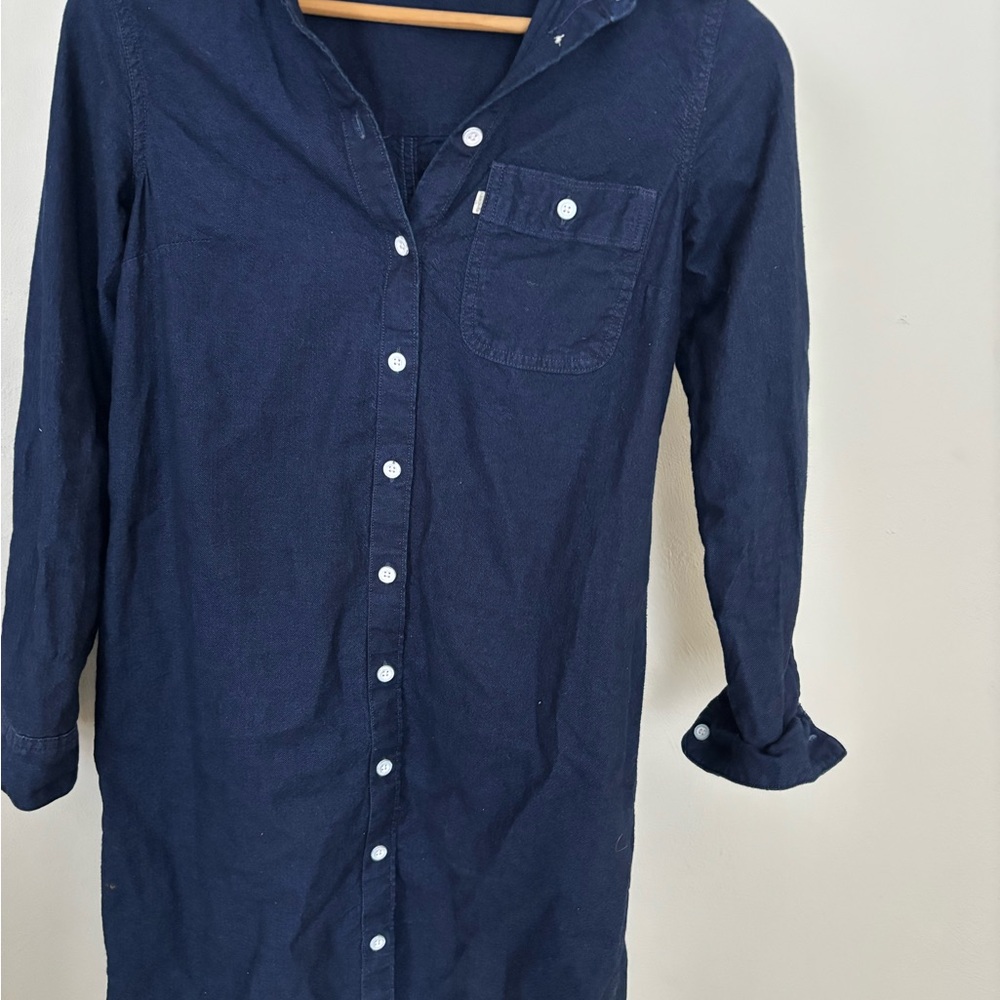 Levi's Navy Button-Up Dress